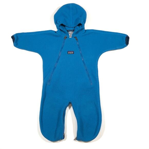 Patagonia Infant Baby Synchilla Bunting One Piece Winter Jumpsuit 6 Months B9 - Picture 1 of 8